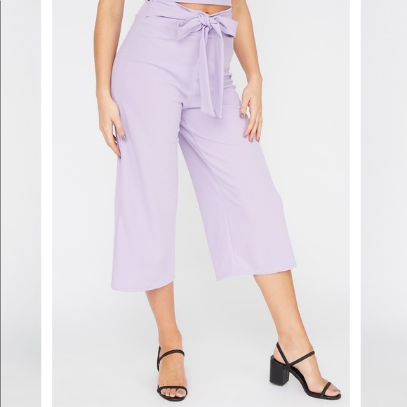 Crepe Pull-Up Self Tie Pant IN BABY BLUE - Picture 4 of 5